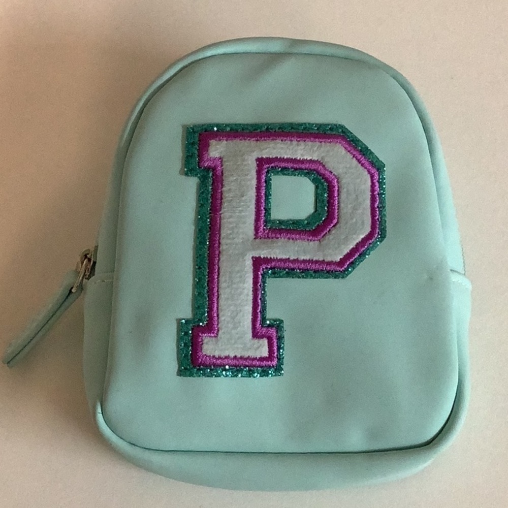 Claire’s Kids Mint Green Mini Backpack Keychain with Letter P